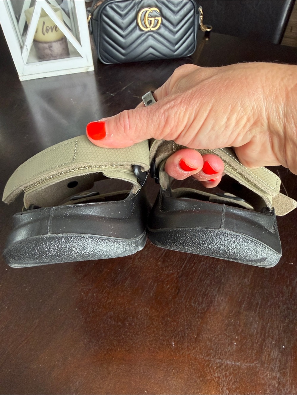 Birkenstock Beige Two-Strap Buckle Sandals-worn once - Picture 5 of 8